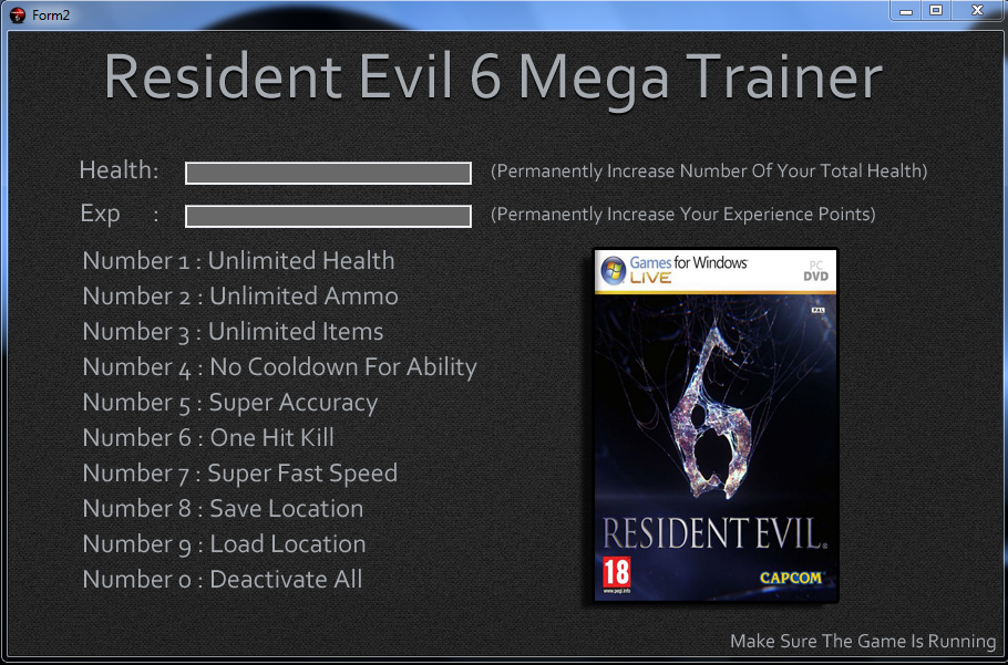 resident evil 6 ultimate trainer